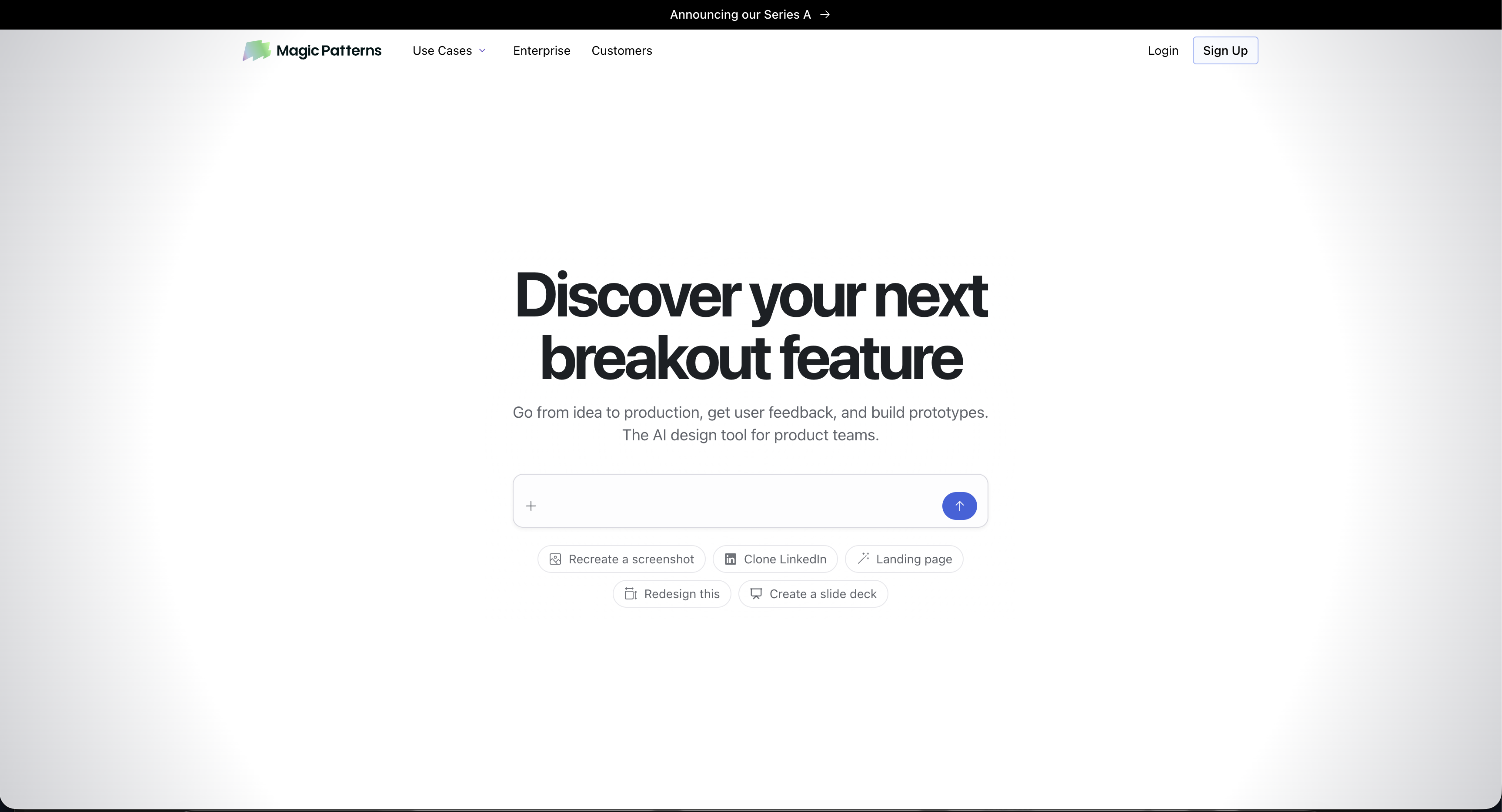 Magic Patterns homepage