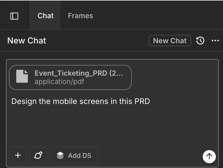 Ask Moonchild to design screens from the PRD